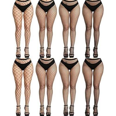 Buauty 8 PCS Black Fishnet Stockings For Women Fish Nets Women Tights Fishnet...